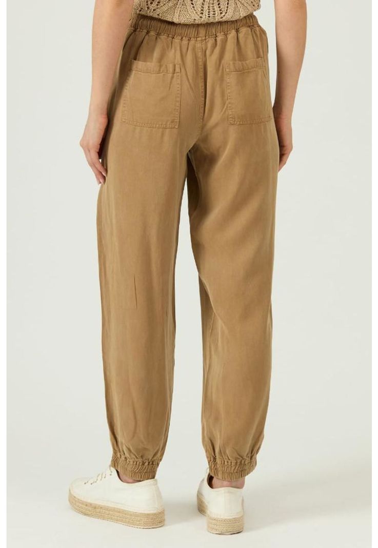 Pantalon de tencel jogger camel PRIVILEGE 1428-3