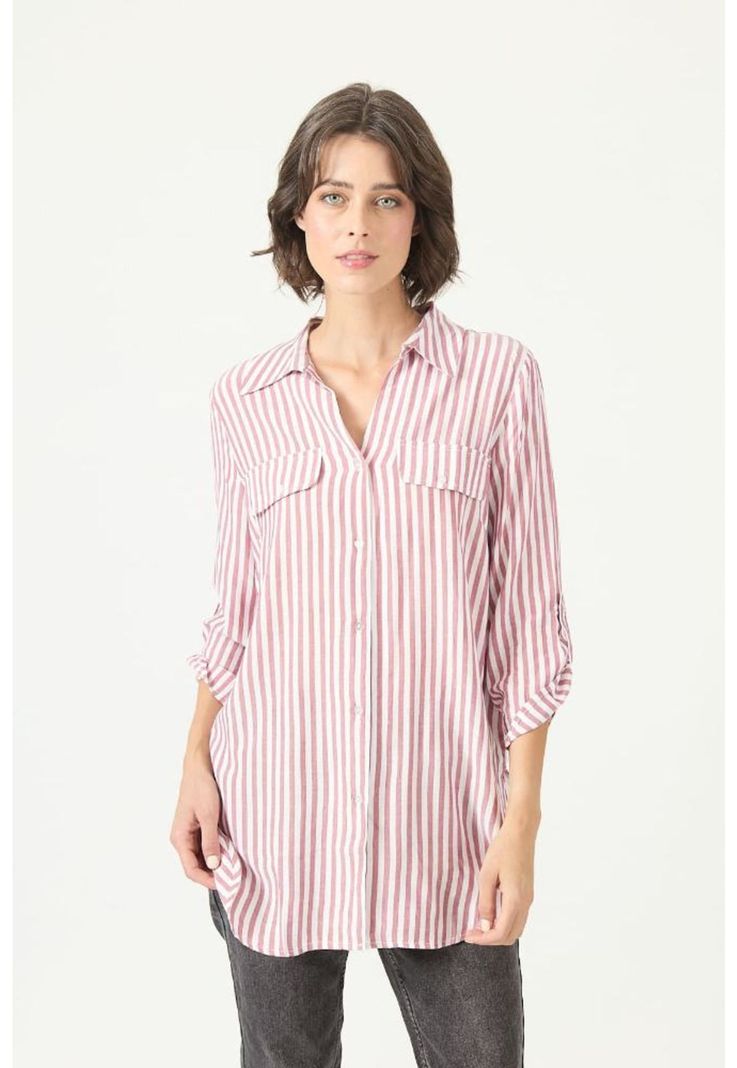 Blusa roja rayas PRIVILEGE 2746-2