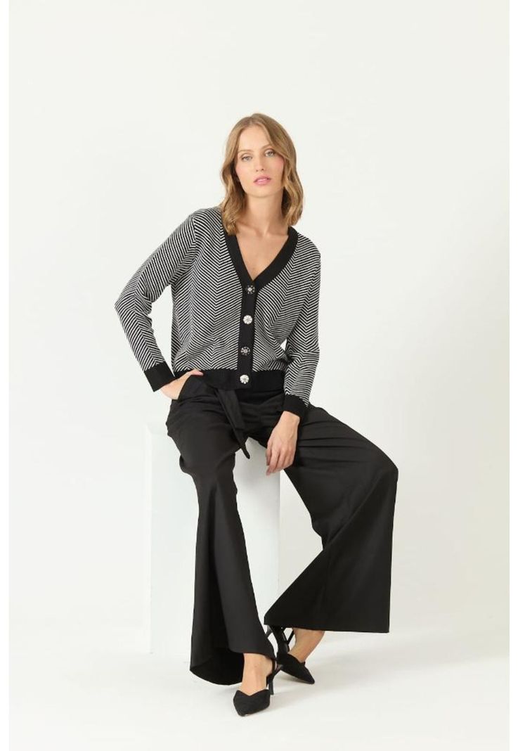 Cardigan negro estampado PRIVILEGE 2199-0