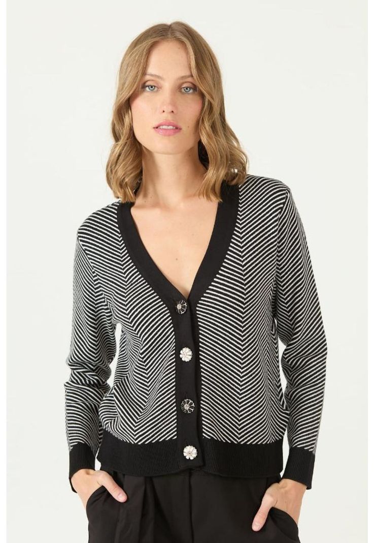Cardigan negro estampado PRIVILEGE 2199-1
