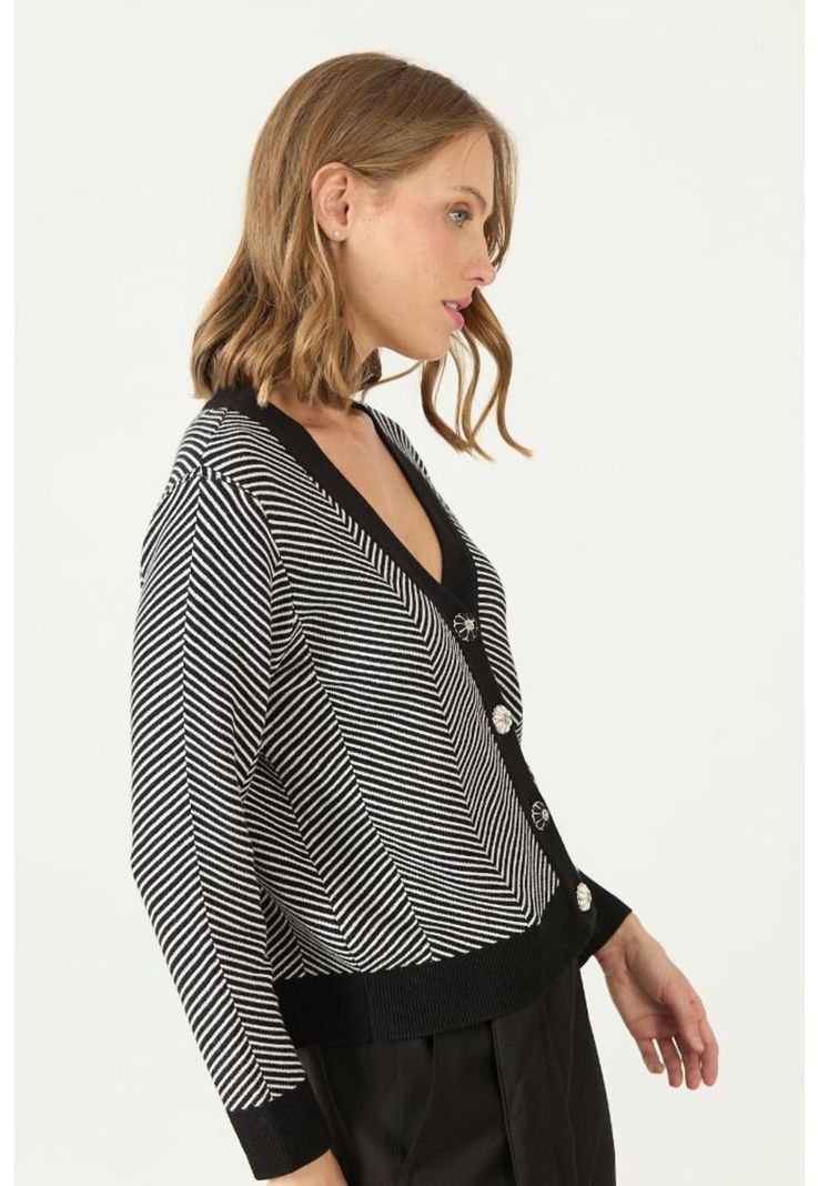 Cardigan negro estampado PRIVILEGE 2199-2