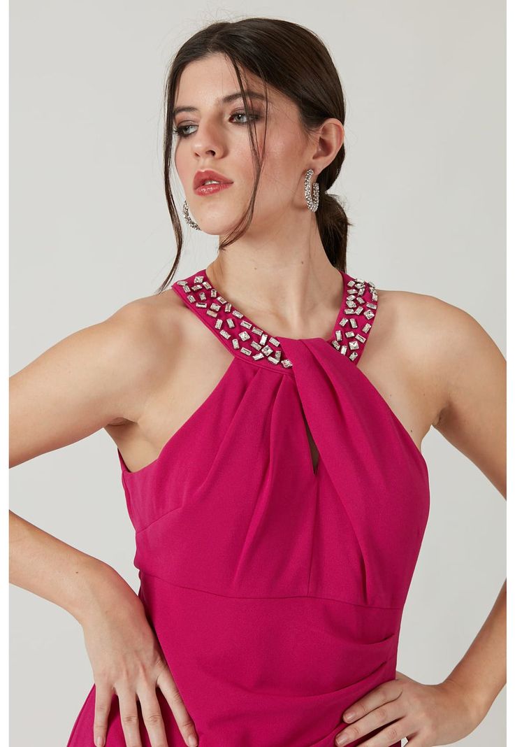 Vestido fucsia-0