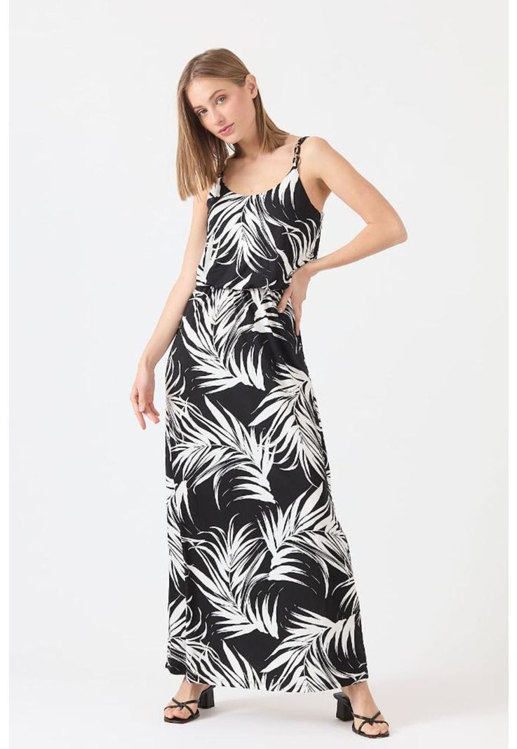 Vestido negro estampado PRIVILEGE 1144-0