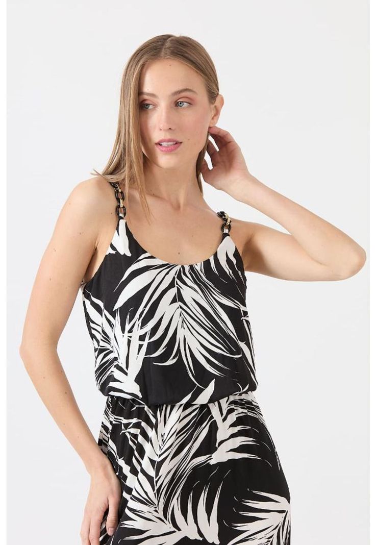 Vestido negro estampado PRIVILEGE 1144-3