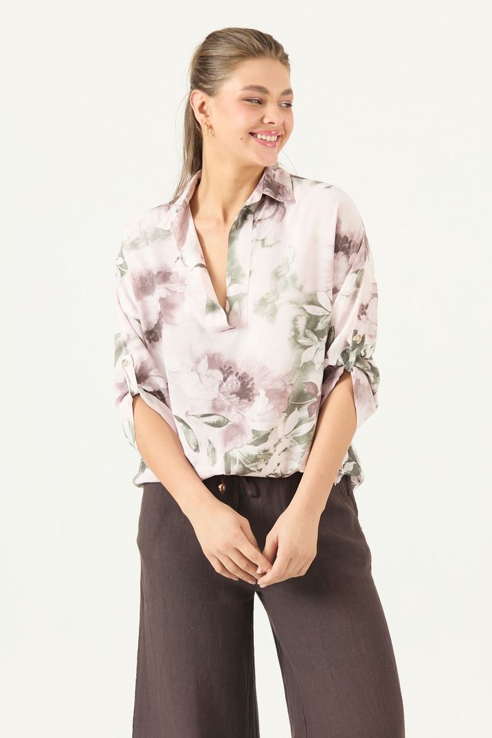 Blusa Estampada Rosa Cod 4517685