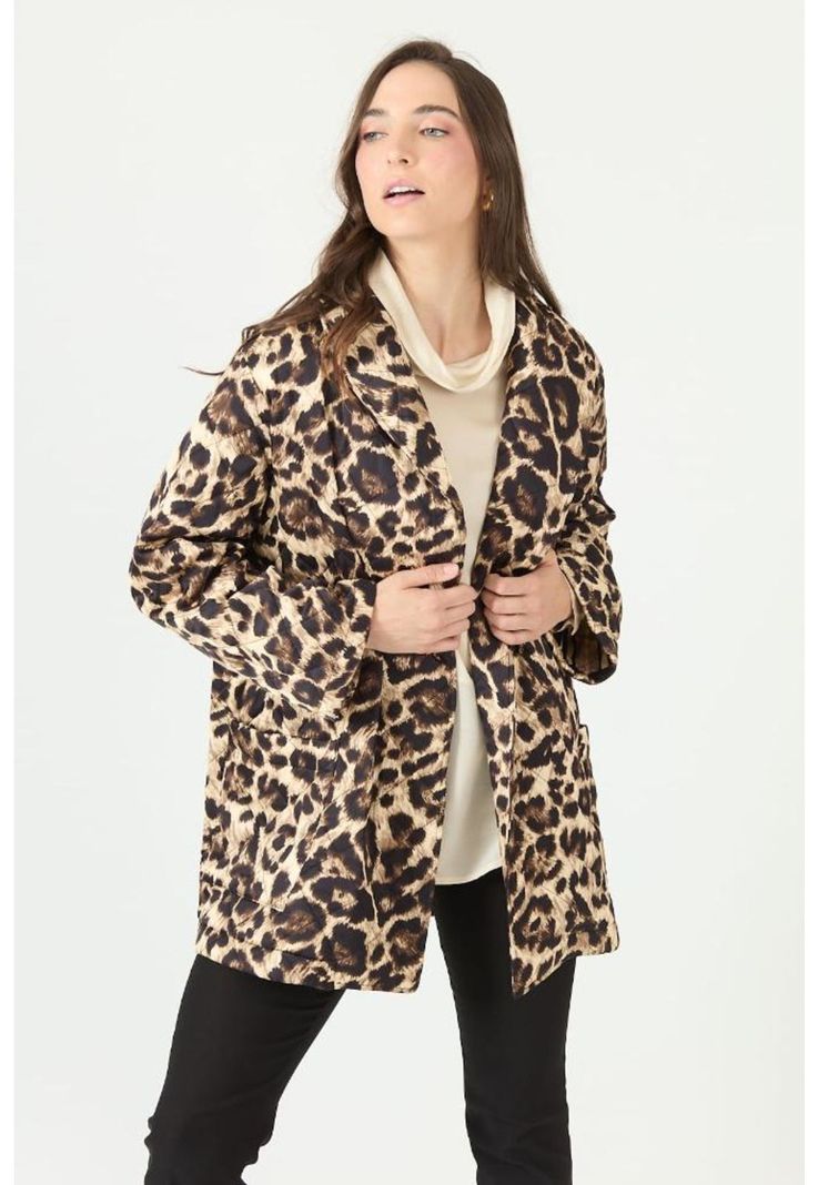 Chaqueta beige animal print PRIVILEGE 2233-0