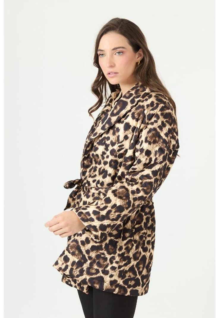 Chaqueta beige animal print PRIVILEGE 2233-3