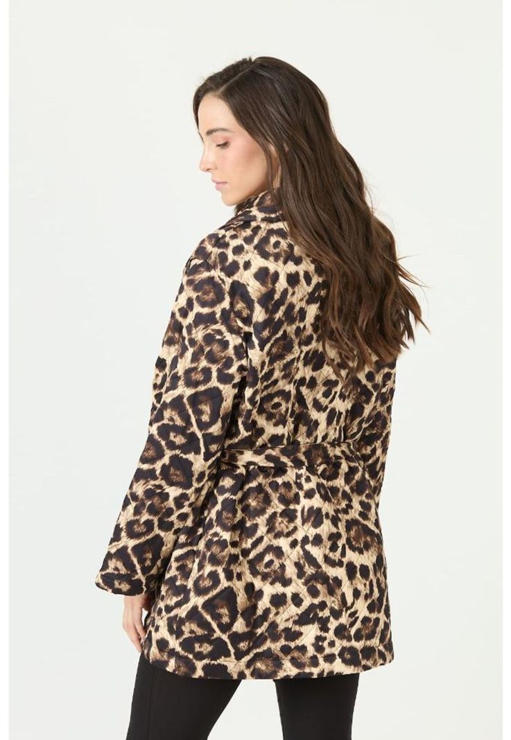 Chaqueta beige animal print PRIVILEGE 2233-4