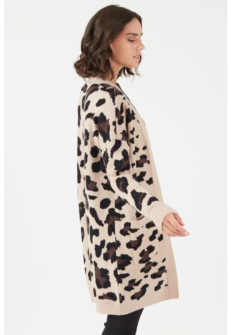 Tapado tejido beige animal print-1