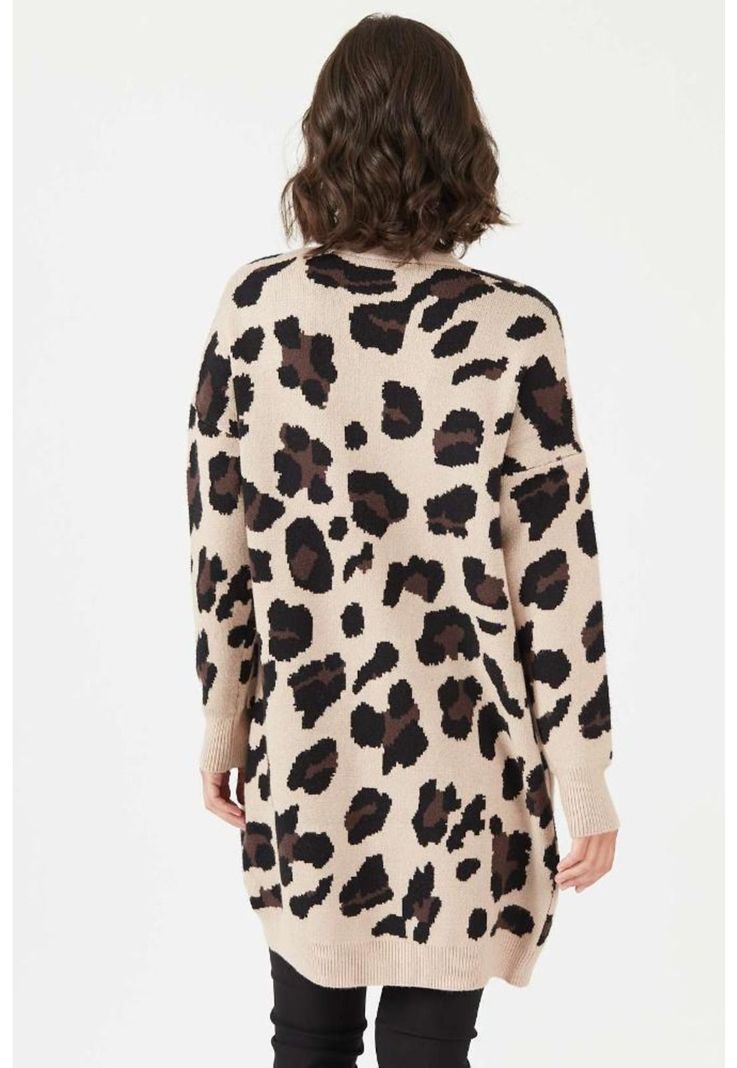 Tapado tejido beige animal print-2