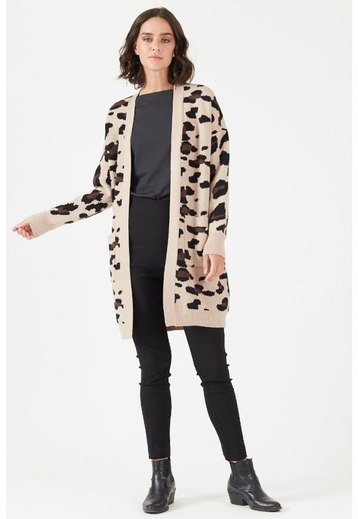 Tapado tejido beige animal print-3