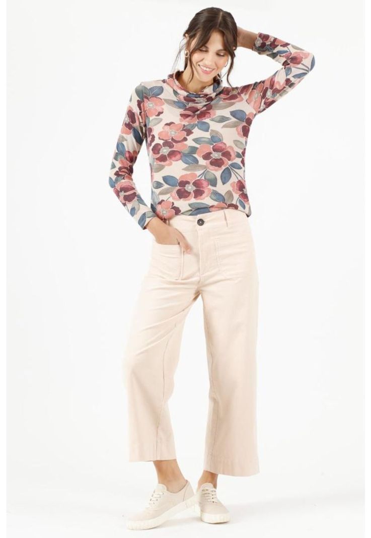 Pantalon wide leg crudo PRIVILEGE 353-1