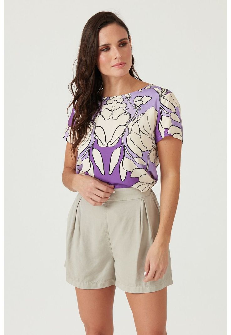 Blusa morada diseno flores-0