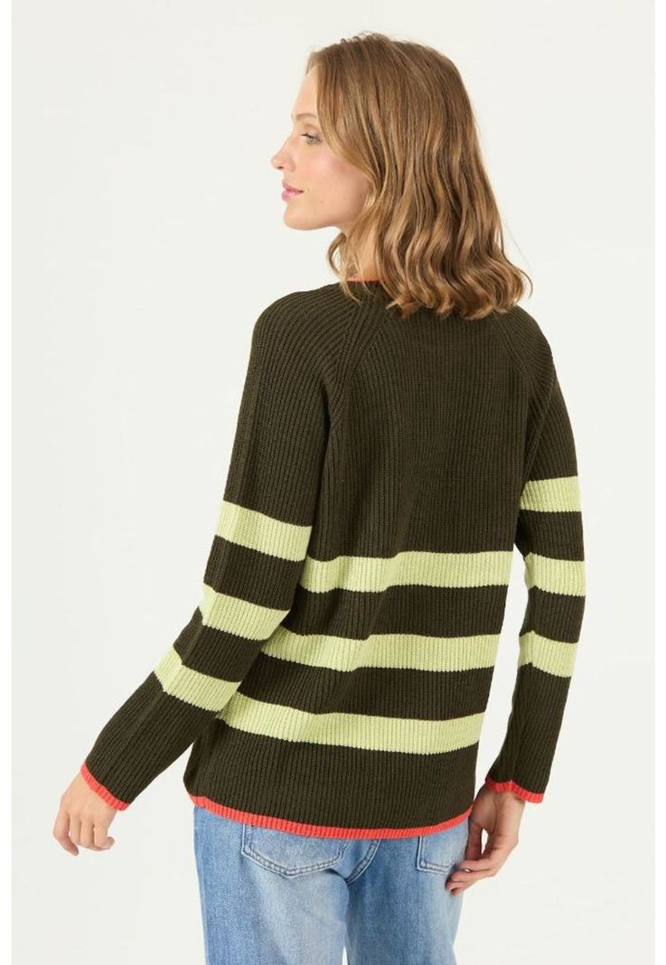 Sweater kaki rayas PRIVILEGE 2426-4