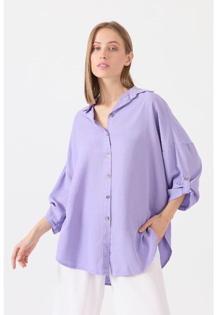 Blusa de tencel lila PRIVILEGE 1509-1
