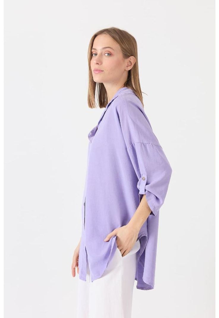Blusa de tencel lila PRIVILEGE 1509-2
