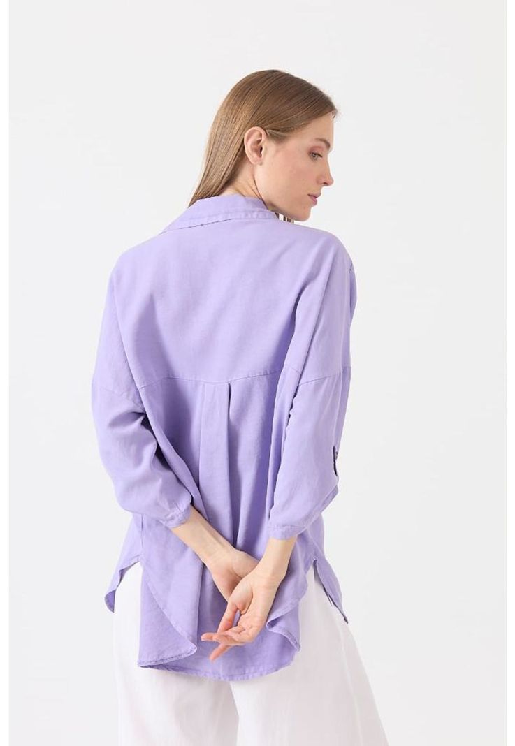 Blusa de tencel lila PRIVILEGE 1509-3