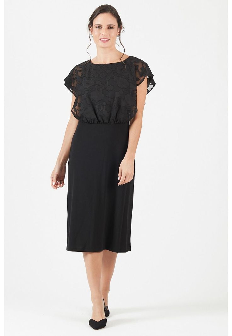 Vestido negro PRIVILEGE 718-0