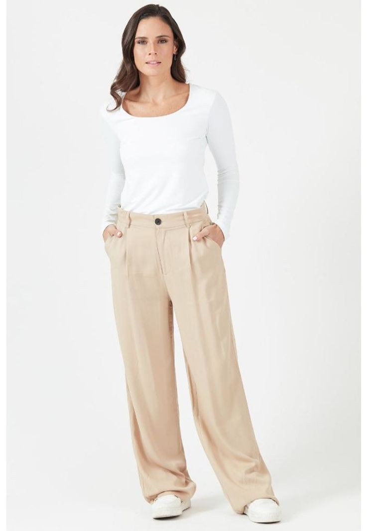 Pantalon palazzo beige PRIVILEGE 610-2