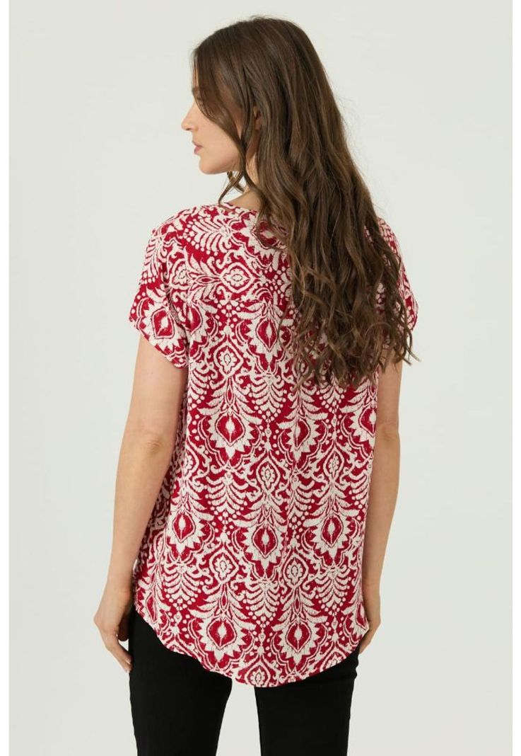 Blusa roja estampada PRIVILEGE 1609-4