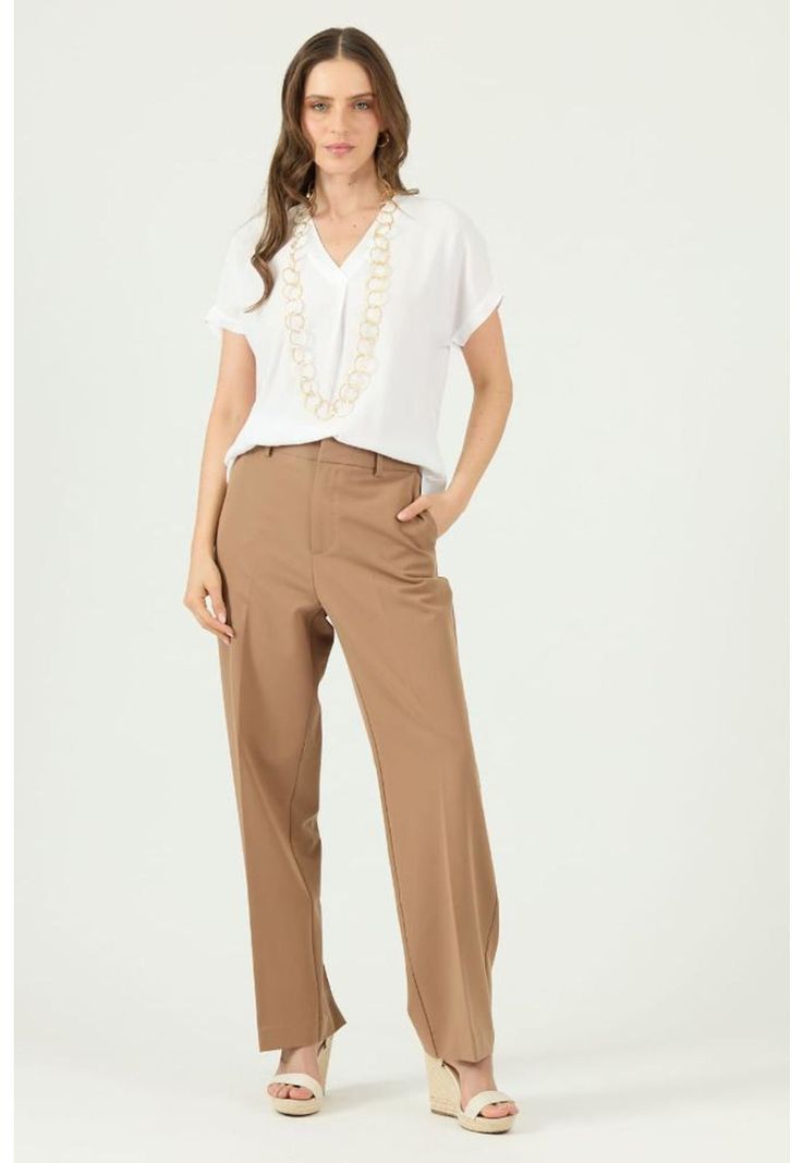 Pantalon straight beige PRIVILEGE 1423-0