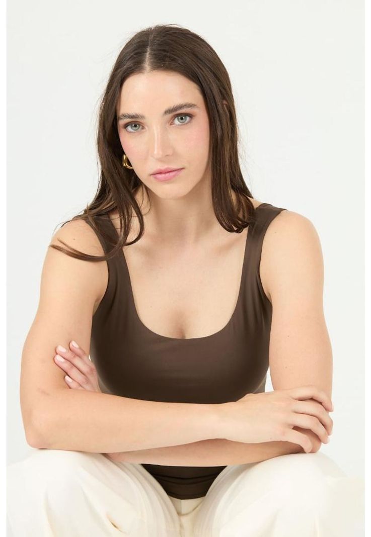 Polera cafe moro PRIVILEGE 2329-0
