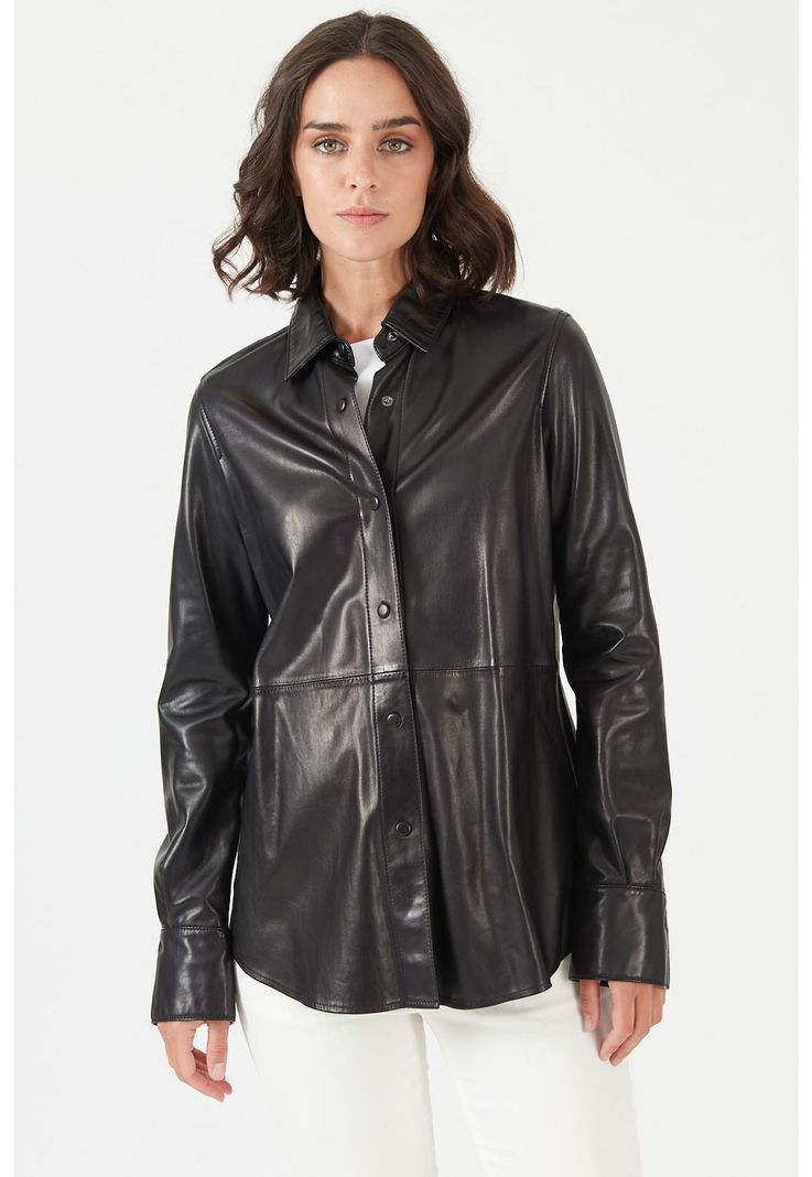 Sobrecamisa de cuero negra-0