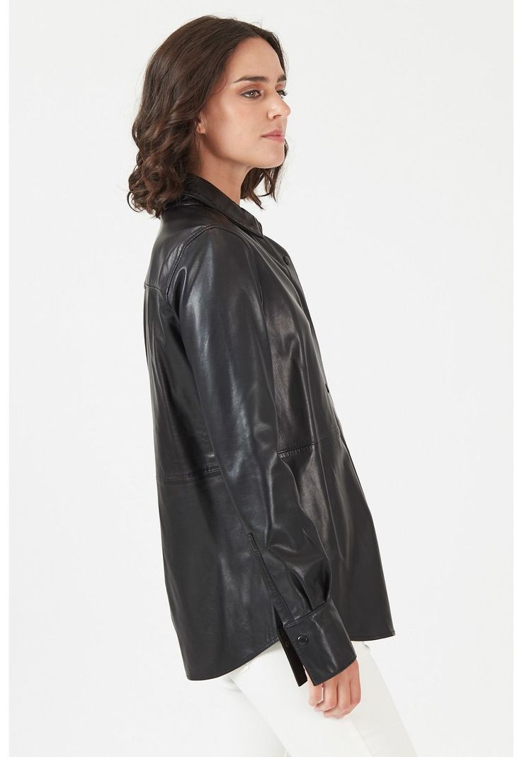 Sobrecamisa de cuero negra-1