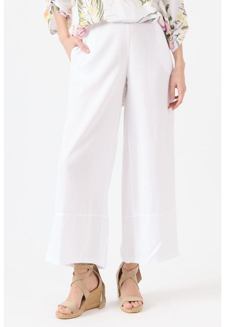 Pantalon de tencel wide leg blanco PRIVILEGE 1106-1