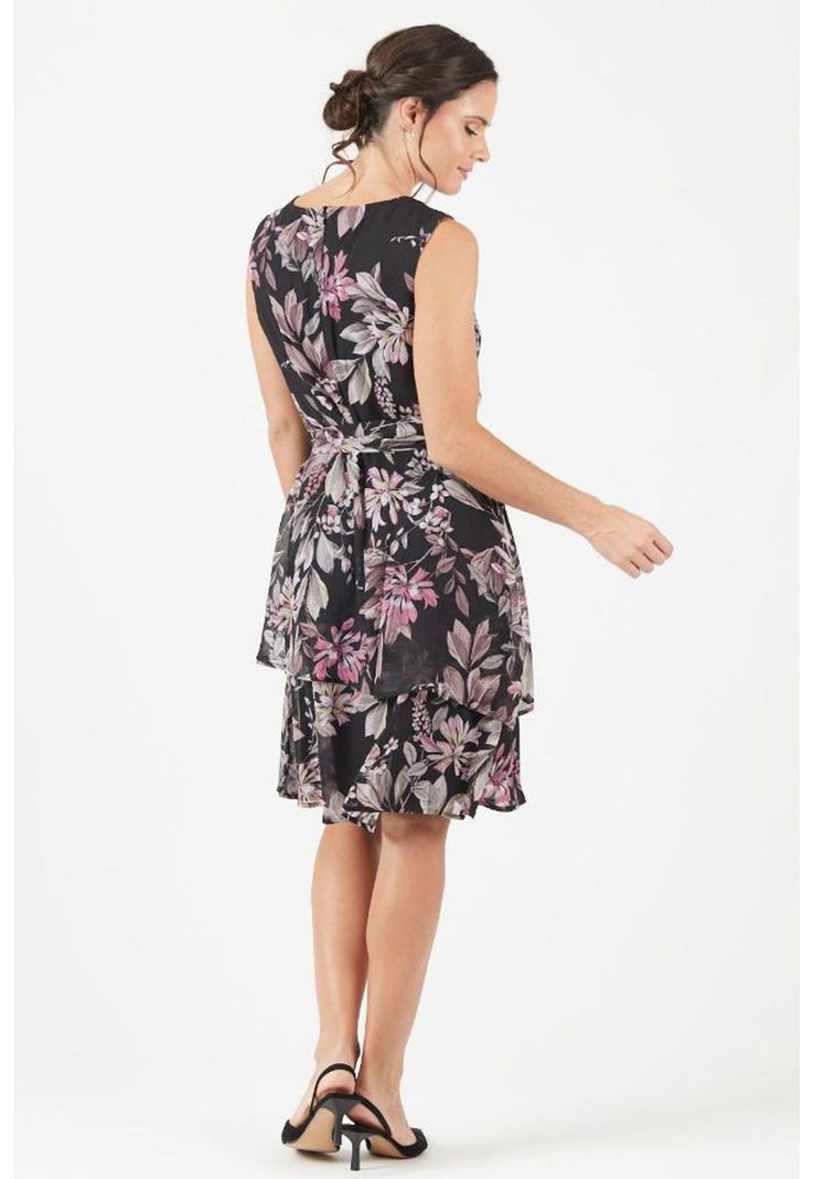 Vestido negro estampado PRIVILEGE 567-2