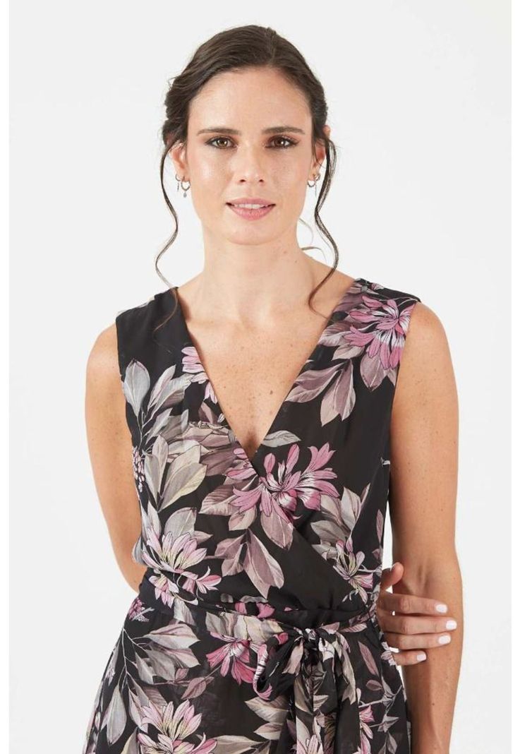 Vestido negro estampado PRIVILEGE 567-3