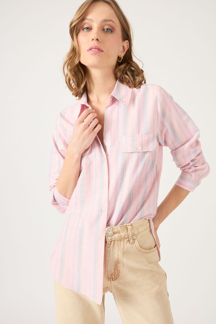 Blusa Con Rayas Rosa Cod 4520796