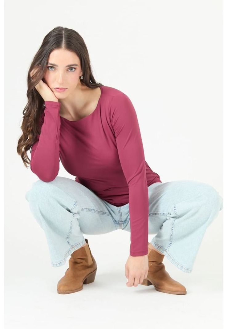 Polera burdeo PRIVILEGE 2313-0