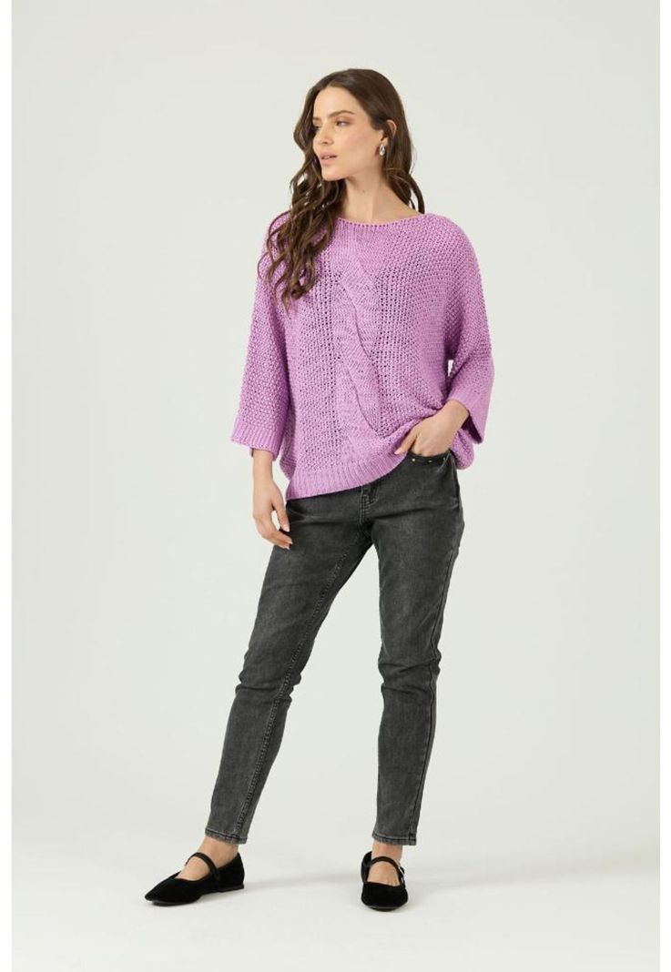 Sweater lila manga larga PRIVILEGE-1