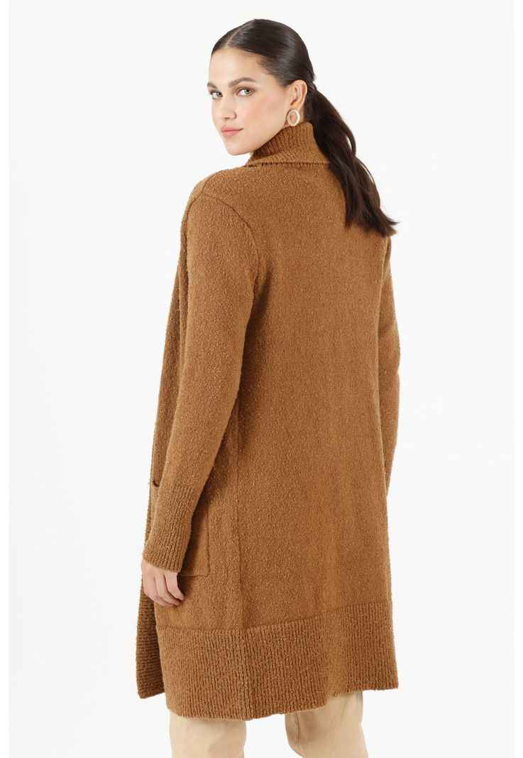 Tapado con lana tejido camel-3