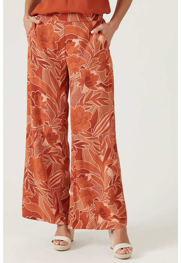 Pantalon wide leg cobre estampado-1