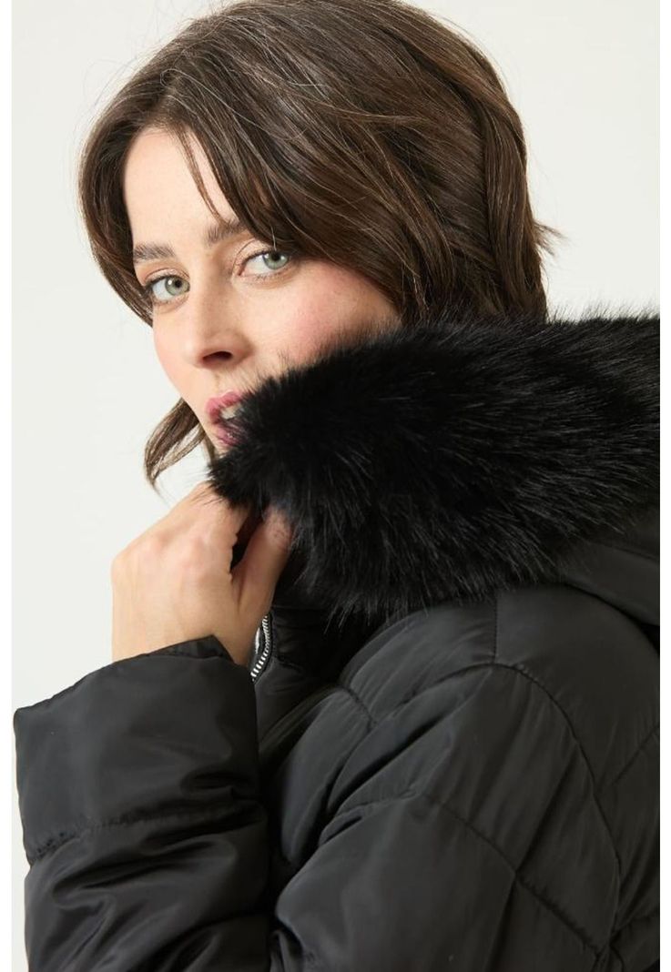 Parka negra PRIVILEGE 2736-0