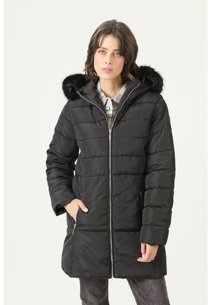 Parka negra PRIVILEGE 2736-2