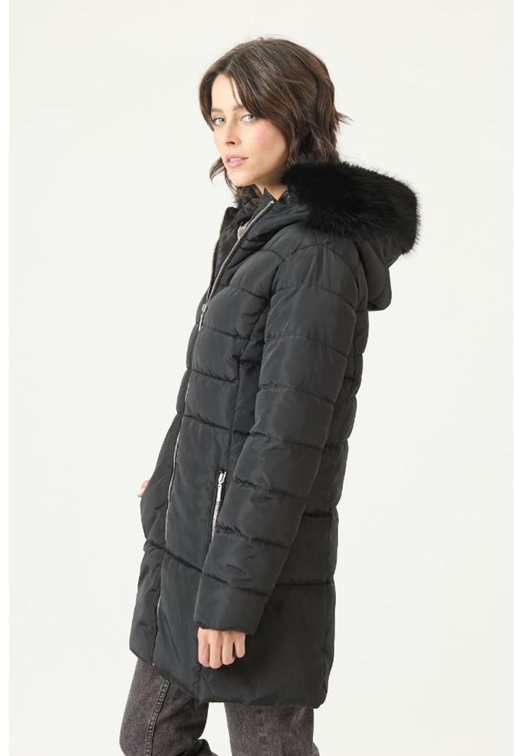 Parka negra PRIVILEGE 2736-3