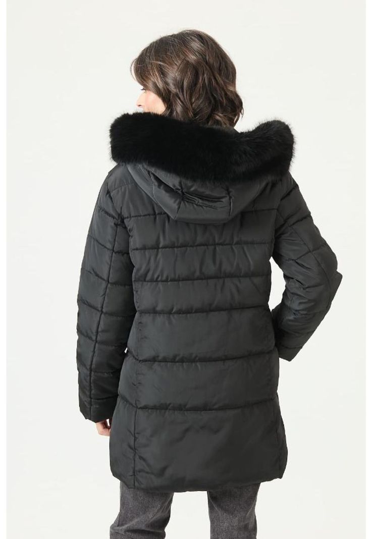 Parka negra PRIVILEGE 2736-4