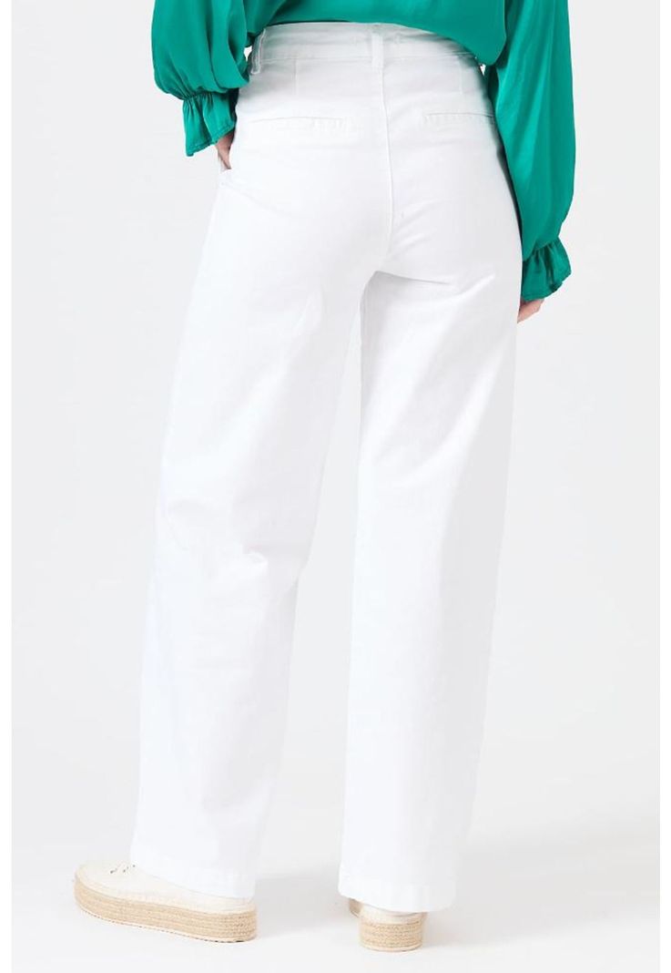 Pantalon wide leg blanco PRIVILEGE 1099-2