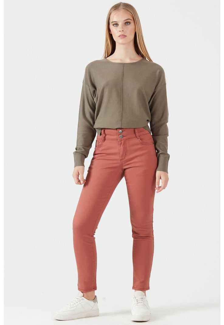 Pantalon skinny tostado-2