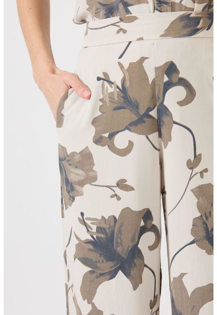 Pantalon wide leg beige estampado PRIVILEGE 1487-4