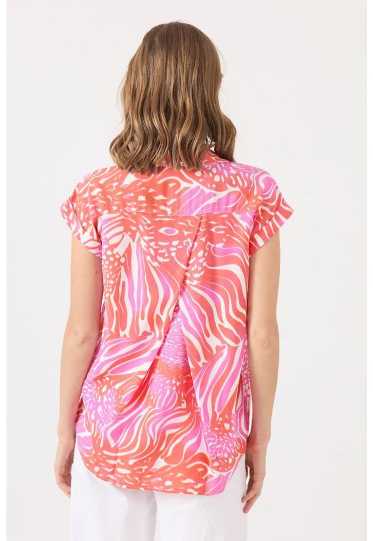 Blusa fucsia estampada PRIVILEGE 1627-3