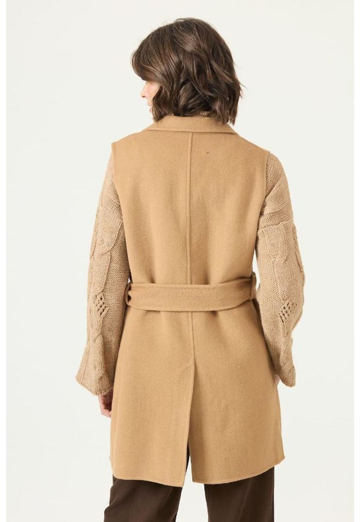 Abrigo con wool blend camel PRIVILEGE 2727-4