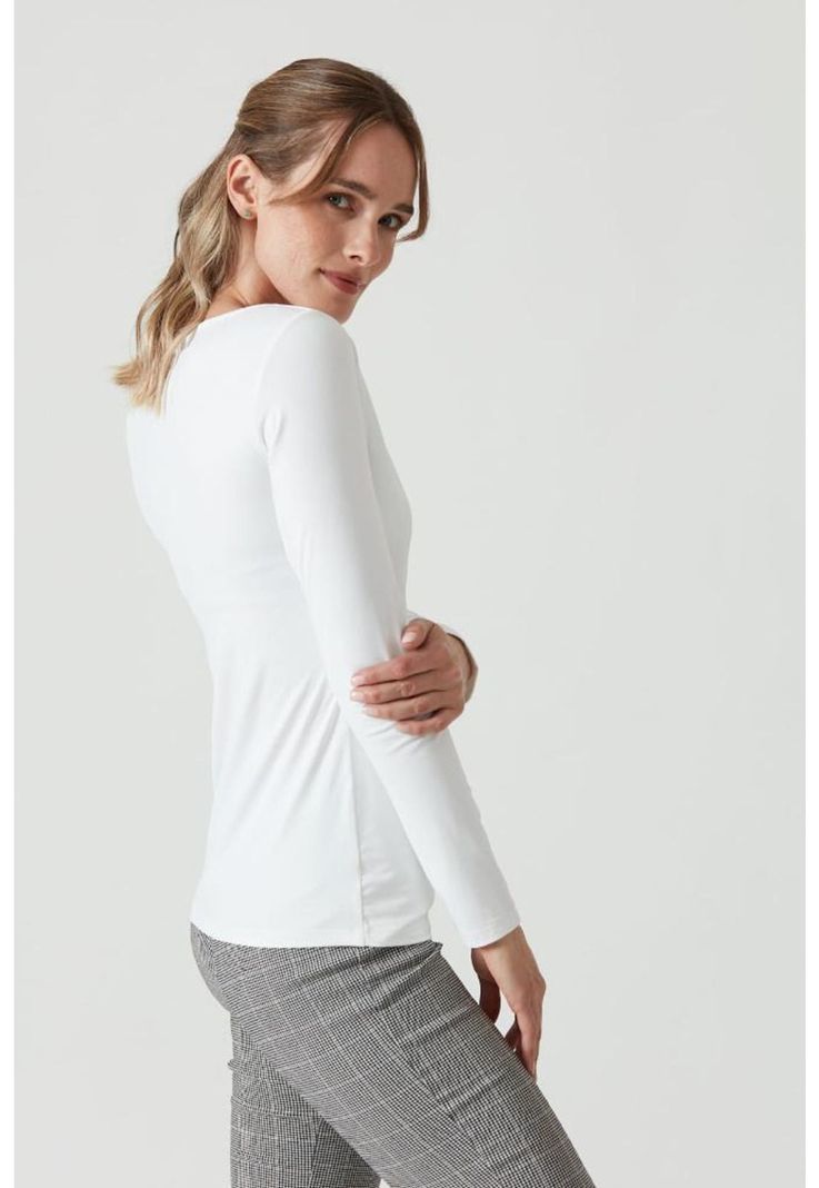 Polera poliamida blanca PRIVILEGE 819-2