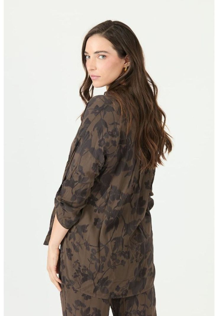 Blusa cafe moro estampada PRIVILEGE 2396-4
