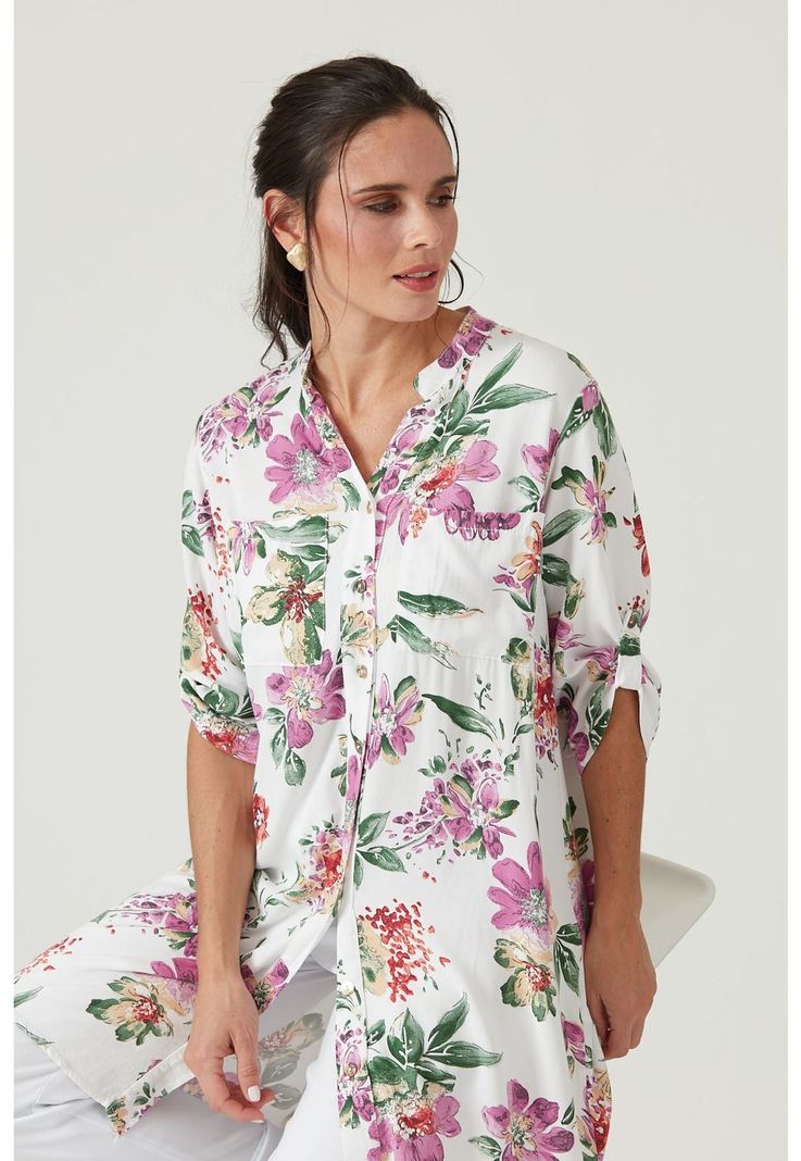 Tunica blanca estampada-0