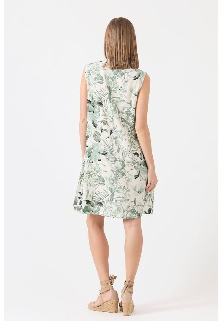 Vestido verde estampado PRIVILEGE 1142-2