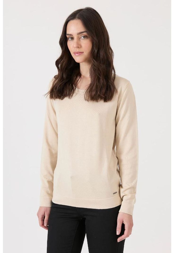 Sweater beige manga larga PRIVILEGE-2